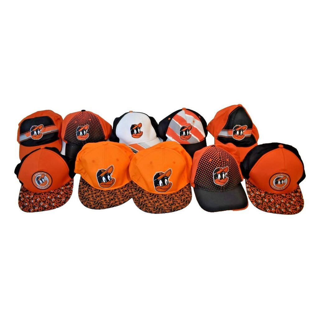 Baltimore Orioles SGA Dugout Club Kids Adjustable Hat lot of 10 Good Condition